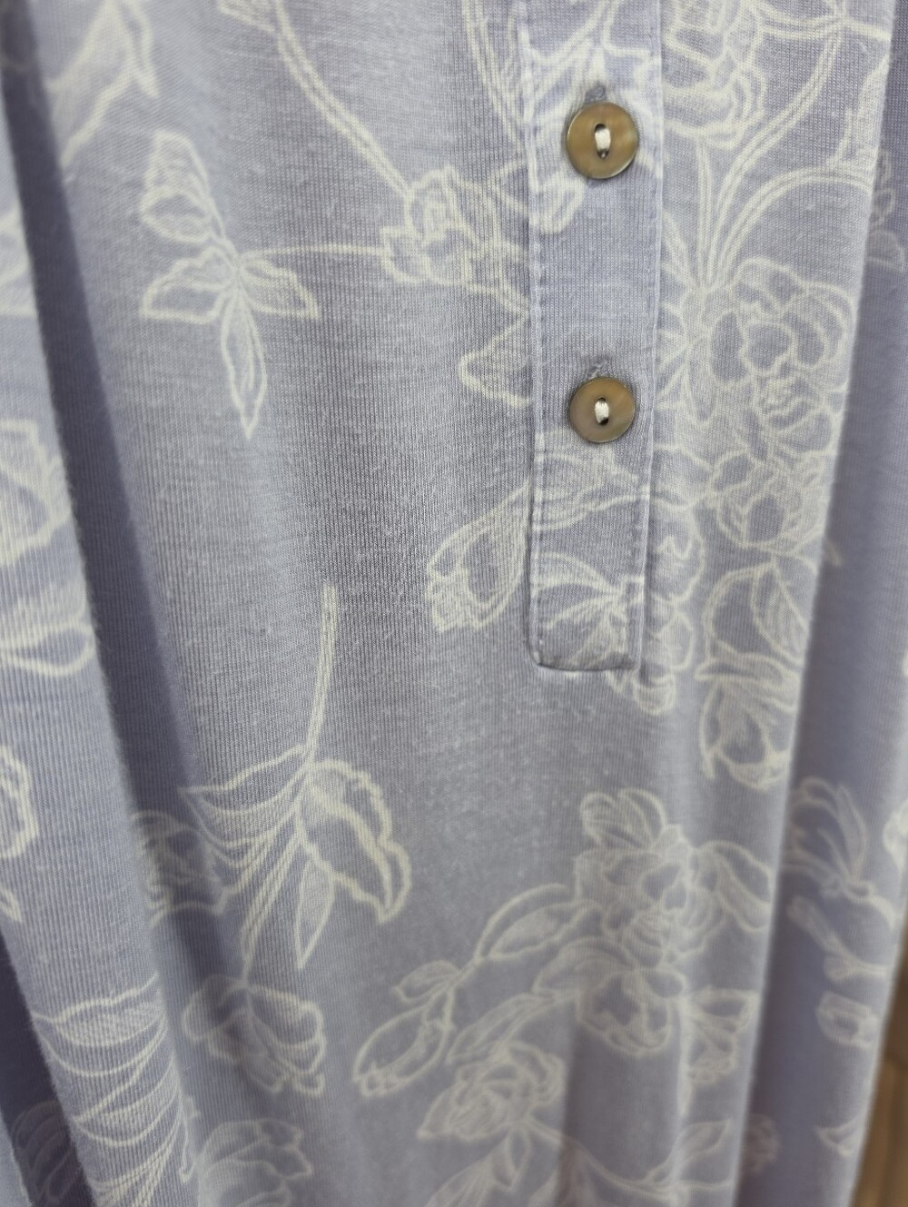 Eileen West Cornflower Toile Modal Jersey Cap Sleeve Waltz Nightgown - Picture 11 of 13